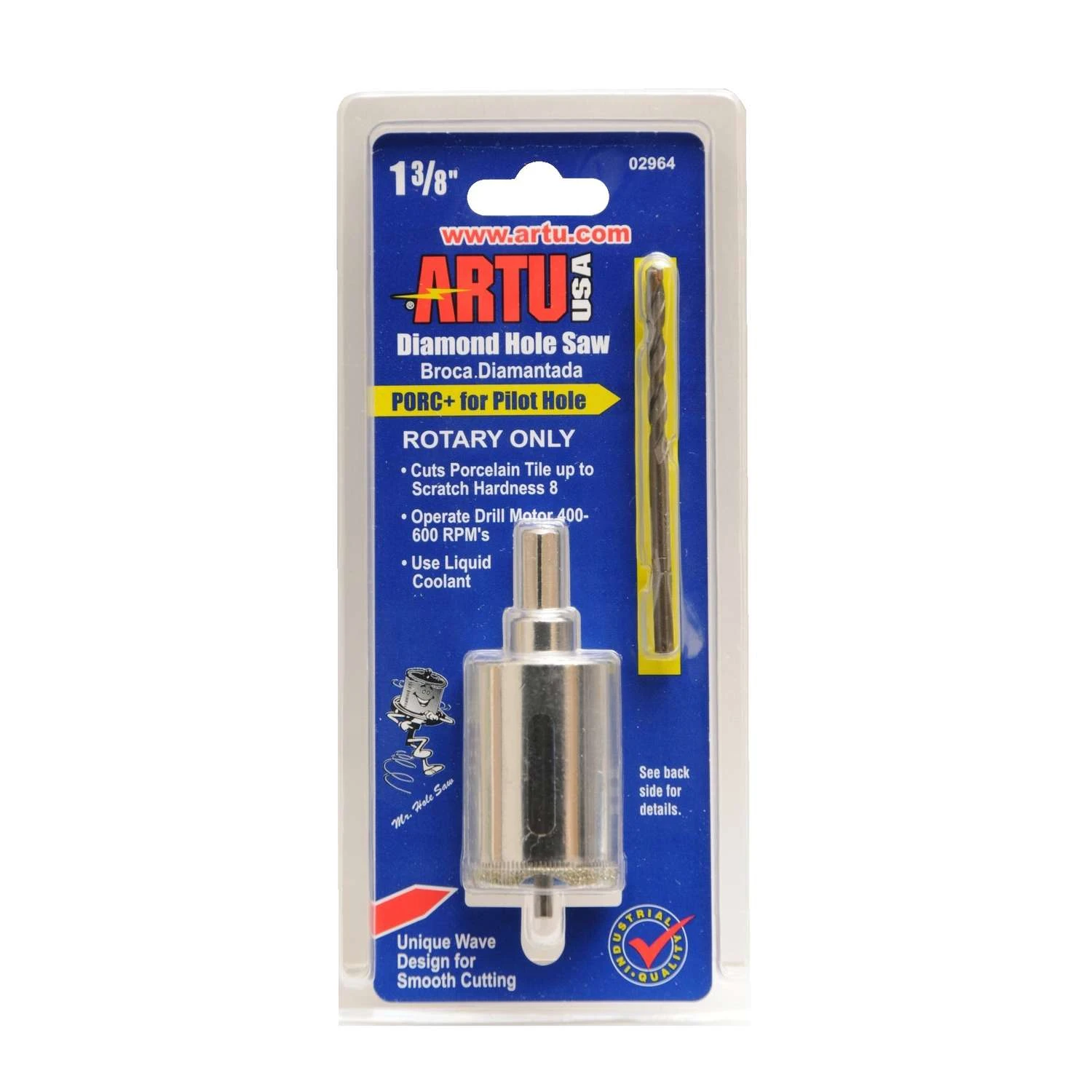 ARTU 1-3/8 In. Carbide Grit Hole Saw 1 Pc 1 ARTU 1-3/8 In. Carbide Grit Hole Saw 1 Pc