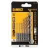 DeWalt Black & Gold High Speed Steel Impact Ready Drill Bit Set Hex Shank 7 Pc