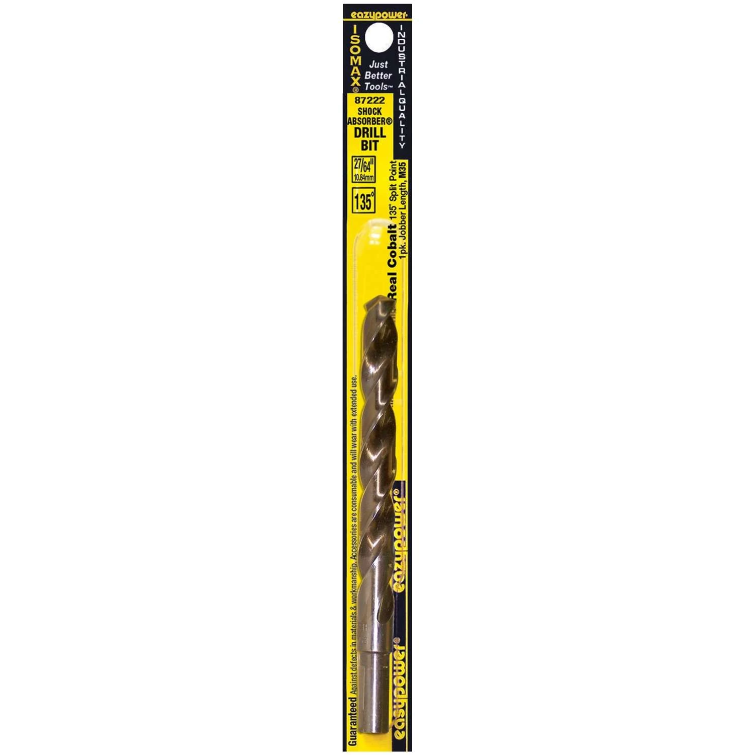 Eazypower Isomax 27/64 In. Cobalt Steel Jobber Length Split Point Drill Bit 1 Pc 1 Eazypower Isomax 27/64 In. Cobalt Steel Jobber Length Split Point Drill Bit 1 Pc