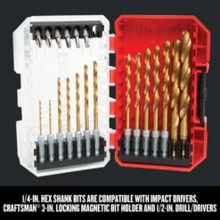 Craftsman Titanium Nitride Coating Drill And Driver Bit Set Hex Shank 21 Pc -Irwins Zone 3a145bcc 6169 439c 80c8 d6b301ccbecb