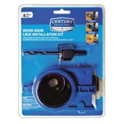 Century Drill & Tool 2-1/8 In. Carbon Steel Door Lock Installation Kit 4 Pc