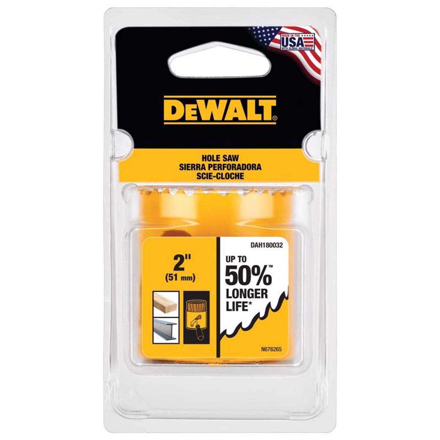 DeWalt 2 In. Bi-Metal Hole Saw 1 Pk 1 DeWalt 2 In. Bi-Metal Hole Saw 1 Pk