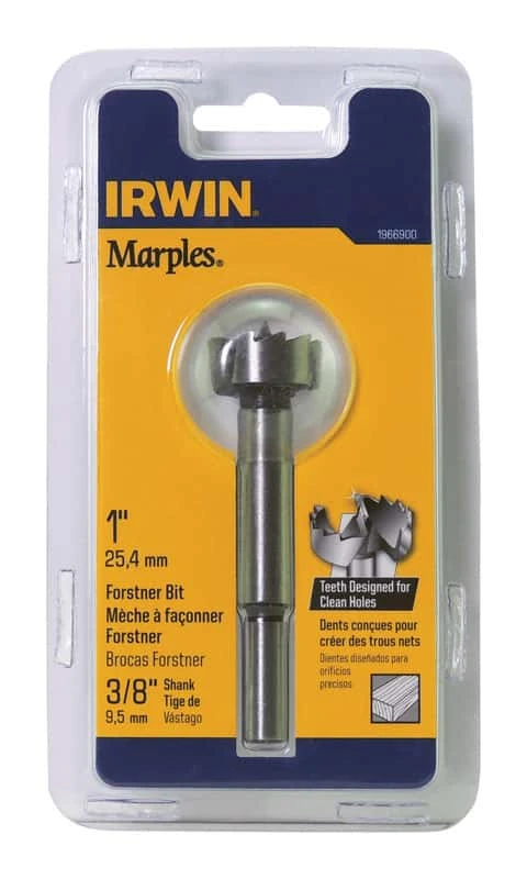 Irwin Marples 1 In. X 4 In. L Carbon Steel Forstner Drill Bit Round Shank 1 Pc 2 Irwin Marples 1 In. X 4 In. L Carbon Steel Forstner Drill Bit Round Shank 1 Pc - Image 2