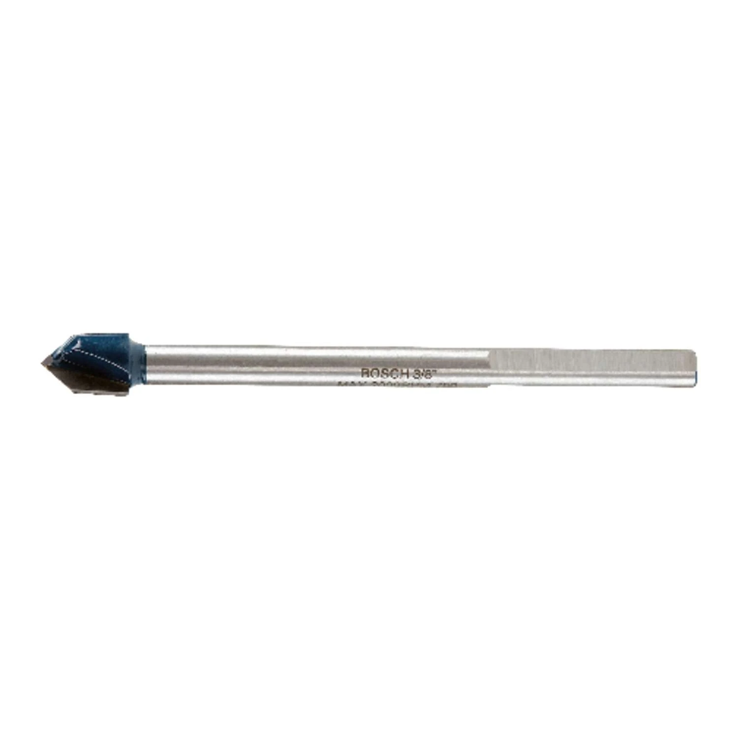 Bosch 3/8 In. X 4 In. L Carbide Tipped Glass And Tile Bit 3-Flat Shank 1 Pc 1 Bosch 3/8 In. X 4 In. L Carbide Tipped Glass And Tile Bit 3-Flat Shank 1 Pc