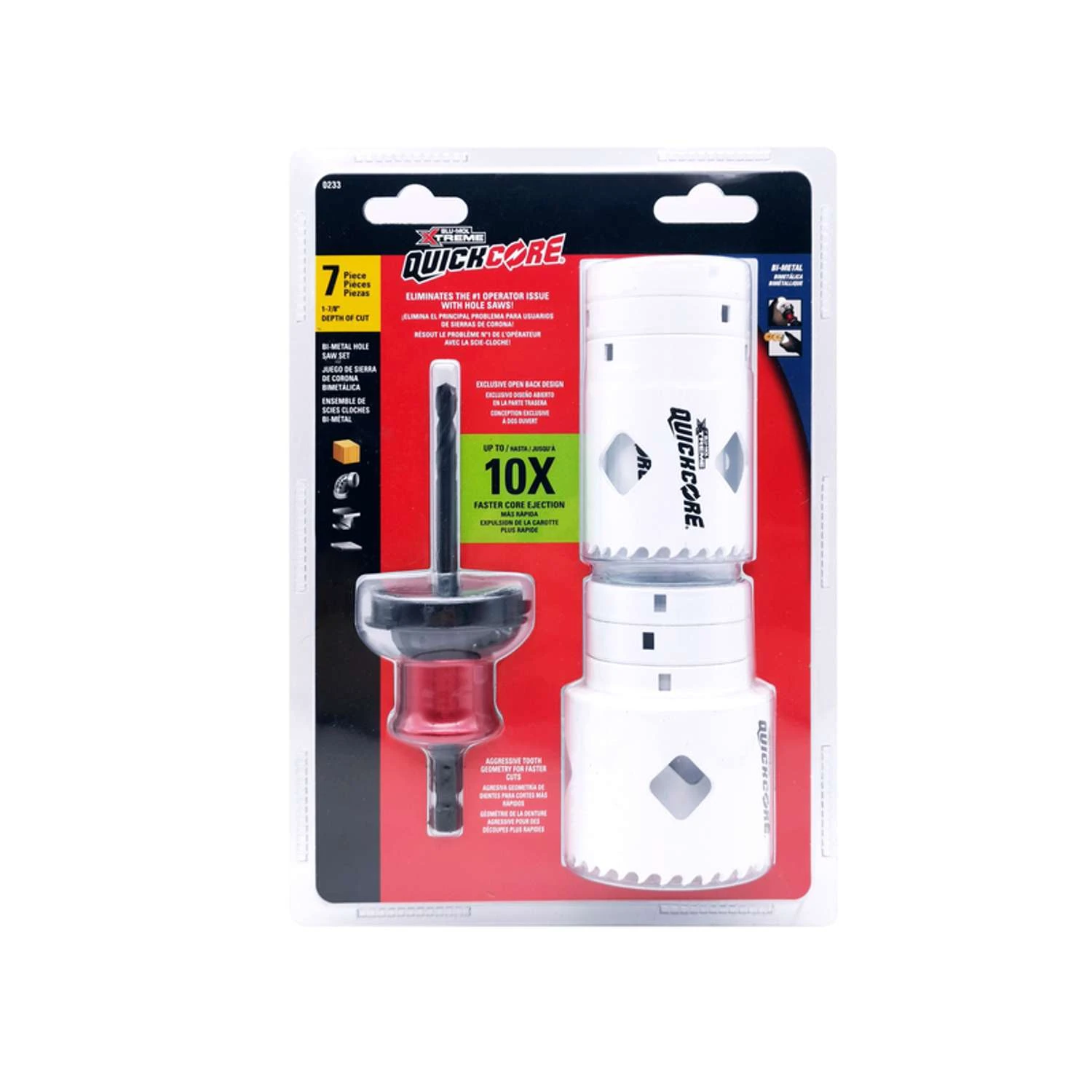Blu-Mol Xtreme QuickCore Bi-Metal Hole Saw Set 7 Pc 2 Blu-Mol Xtreme QuickCore Bi-Metal Hole Saw Set 7 Pc - Image 2