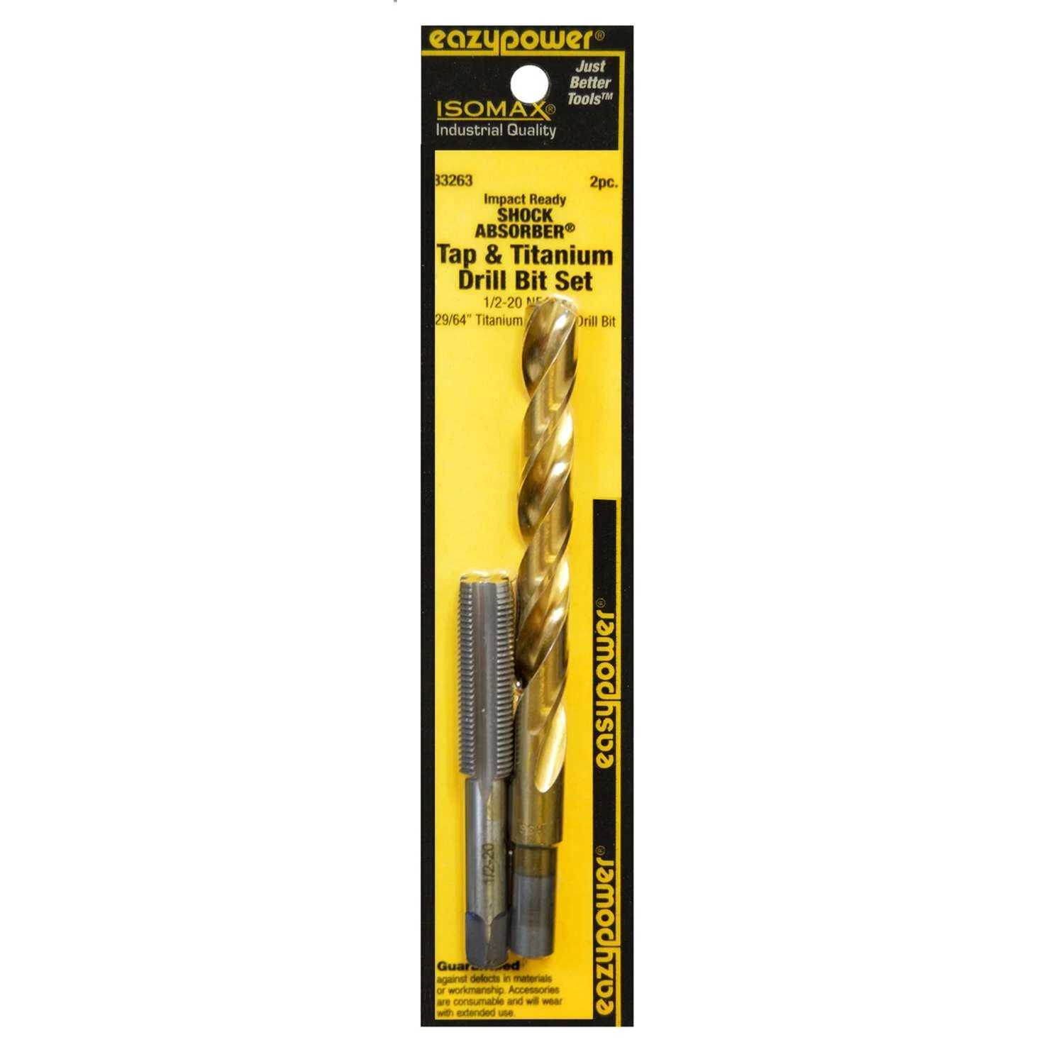 Eazypower Isomax 29/64 In. M2 Steel Drill And Tap Bit Set 2 Pc 1 Eazypower Isomax 29/64 In. M2 Steel Drill And Tap Bit Set 2 Pc