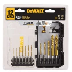 DeWalt Pilot Point Titanium Drill Bit Set Hex Shank 12 Pc