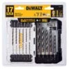 DeWalt Black & Gold High Speed Steel Impact Ready Drill Bit Set Hex Shank 17 Pc