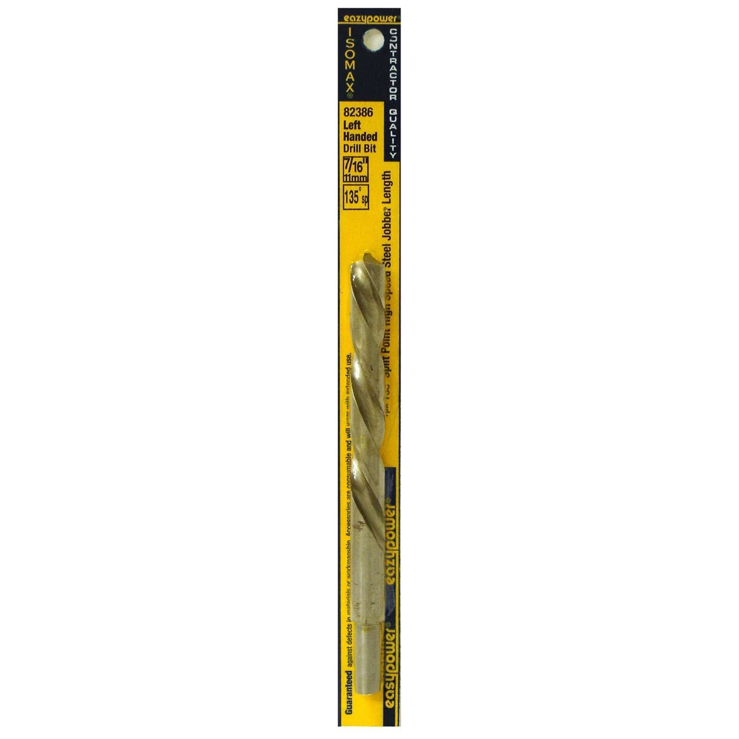 Eazypower Isomax 7/16 In. M2 Steel Left Hand Drill Bit 1 Pc 1 Eazypower Isomax 7/16 In. M2 Steel Left Hand Drill Bit 1 Pc
