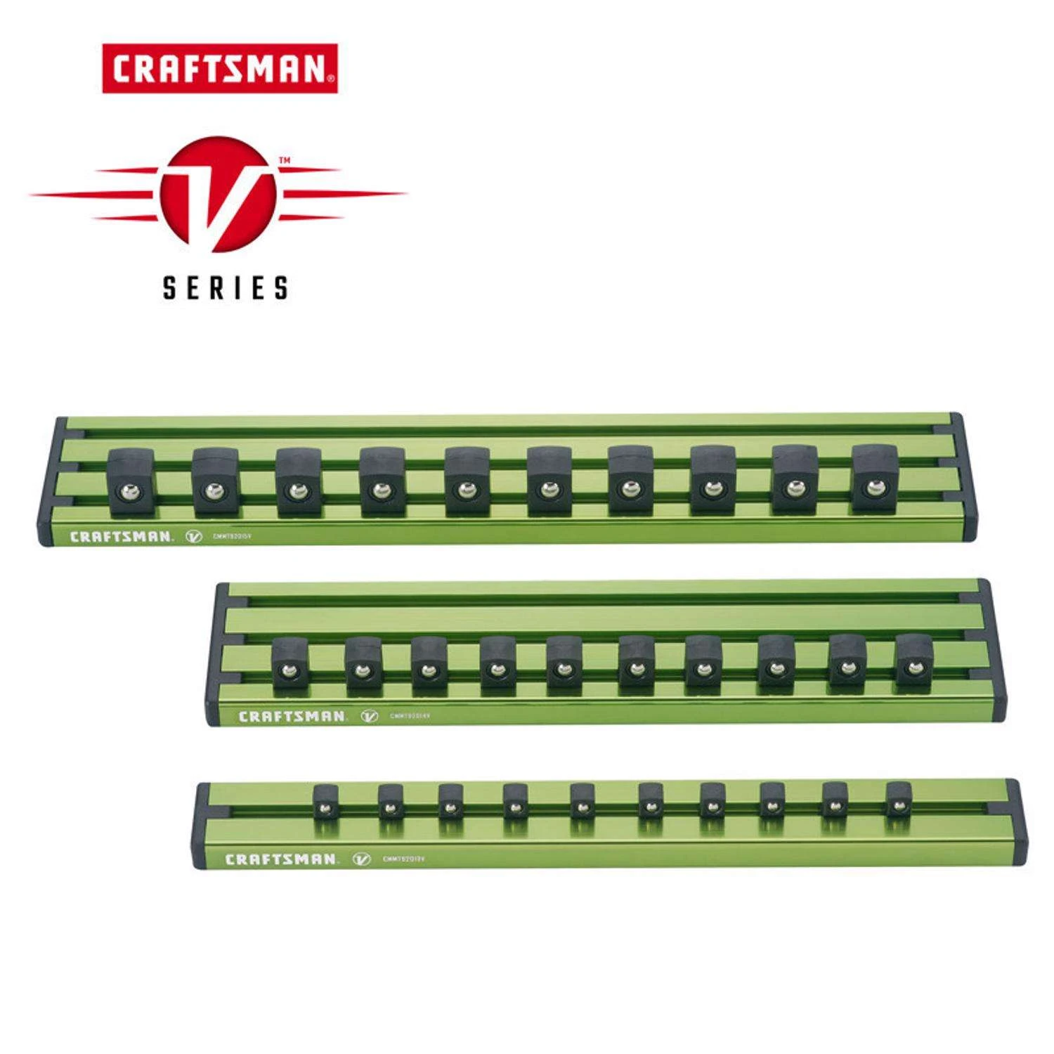 Craftsman V-Series Magnetic Socket Rail Set 3 Pc 2 Craftsman V-Series Magnetic Socket Rail Set 3 Pc - Image 2