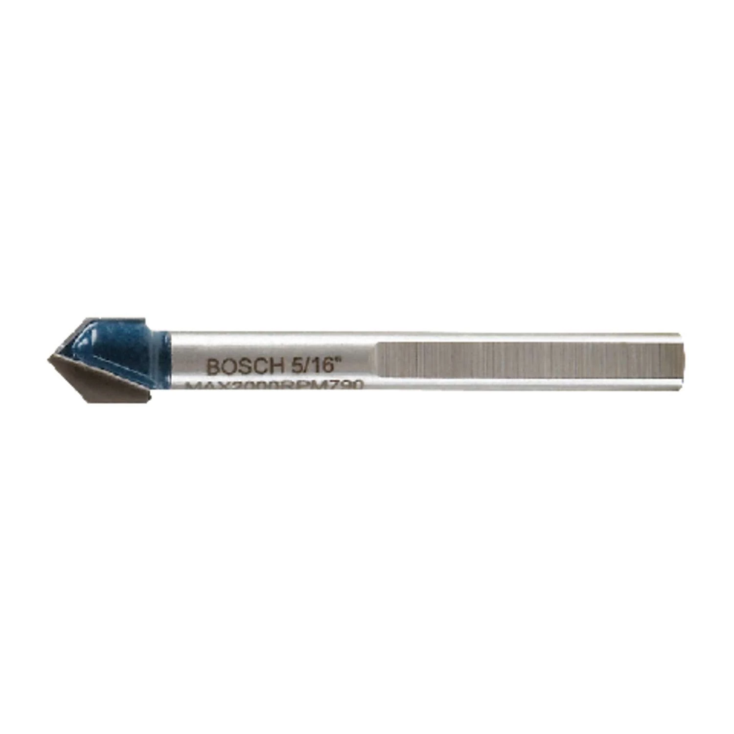 Bosch 5/16 In. X 4 In. L Carbide Tipped Glass And Tile Bit 3-Flat Shank 1 Pc 1 Bosch 5/16 In. X 4 In. L Carbide Tipped Glass And Tile Bit 3-Flat Shank 1 Pc