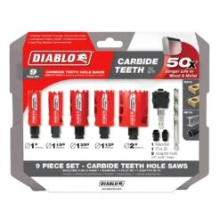 Diablo Diablo Mandrel Hole Saw Kit 9 Pc