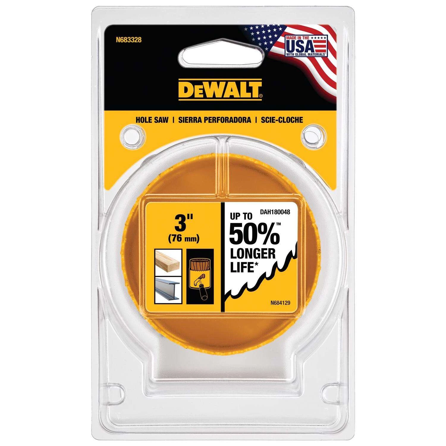 DeWalt 3 In. Bi-Metal Hole Saw 1 Pk 1 DeWalt 3 In. Bi-Metal Hole Saw 1 Pk