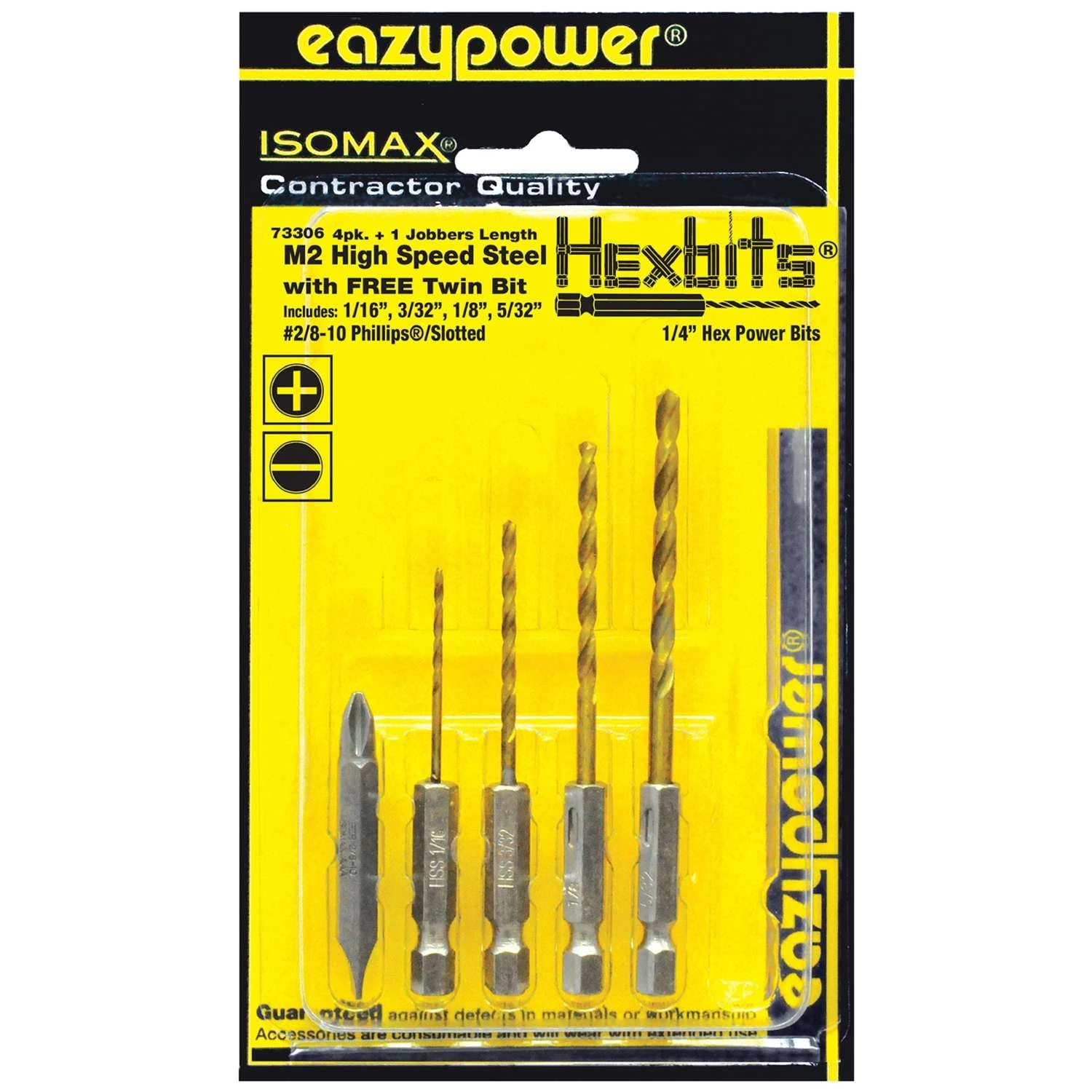 Eazypower Isomax M2 Steel Jobbers Length Drill Bit Set Hex Shank 4 Pc 1 Eazypower Isomax M2 Steel Jobbers Length Drill Bit Set Hex Shank 4 Pc