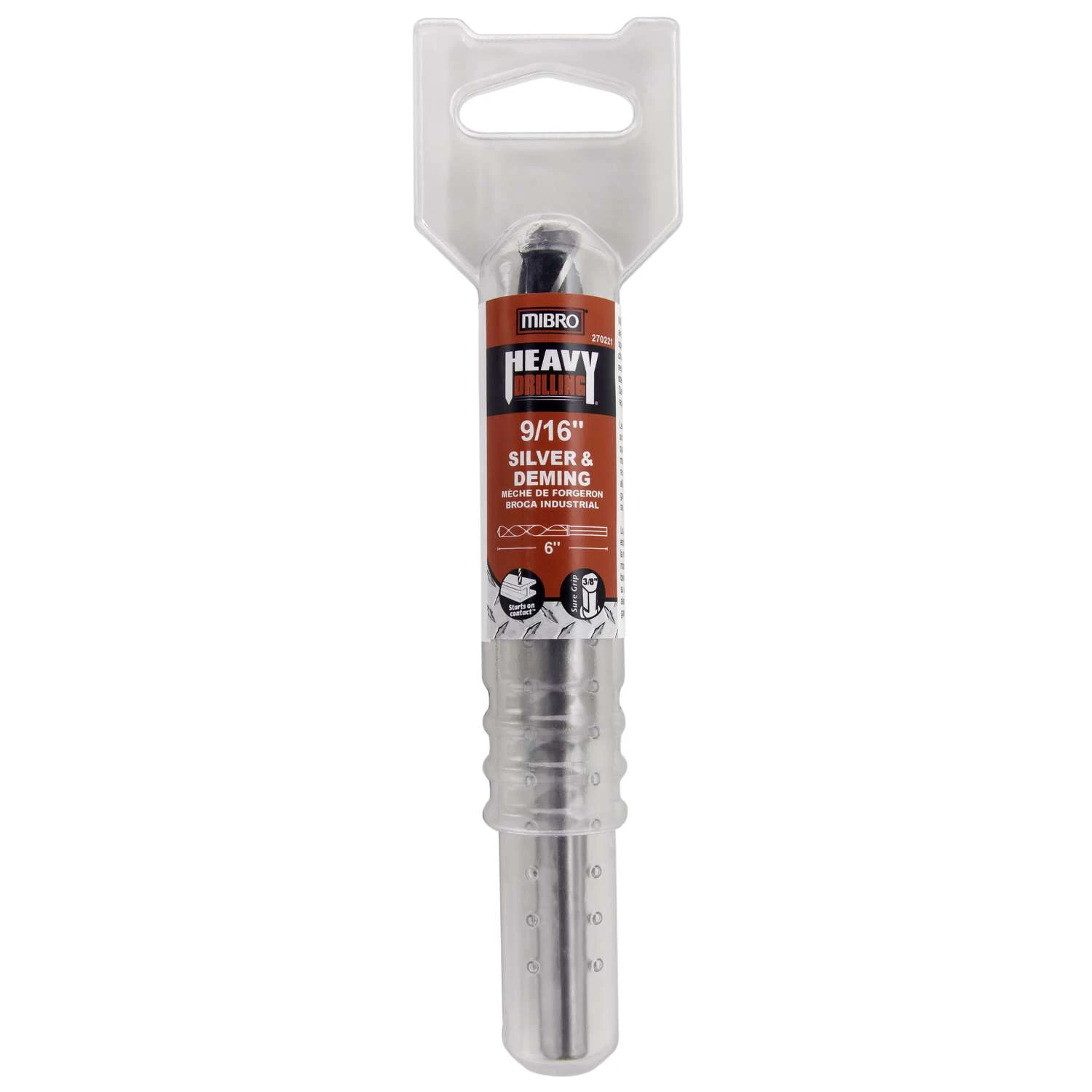 MIBRO 9/16 In. X 6 In. L High Speed Steel Silver And Deming Drill Bit 3-Flat Shank 1 Pc 1 MIBRO 9/16 In. X 6 In. L High Speed Steel Silver And Deming Drill Bit 3-Flat Shank 1 Pc