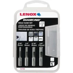 Lenox Diamond 2-1/2 In. Diamond Grit One Piece Hole Saw Kit 4 Pc