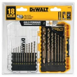 DeWalt Pilot Point High Speed Steel Drill Bit Set Straight Shank 18 Pc